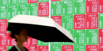 Asian shares fall after wild bond, FX swings ahead of US jobs data